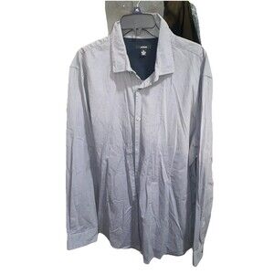 Alfani Men's XXL Cotton Dress Shirt Long Sleeve Button Down Gray